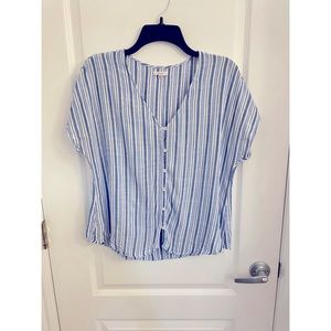 Button Down Striped Top